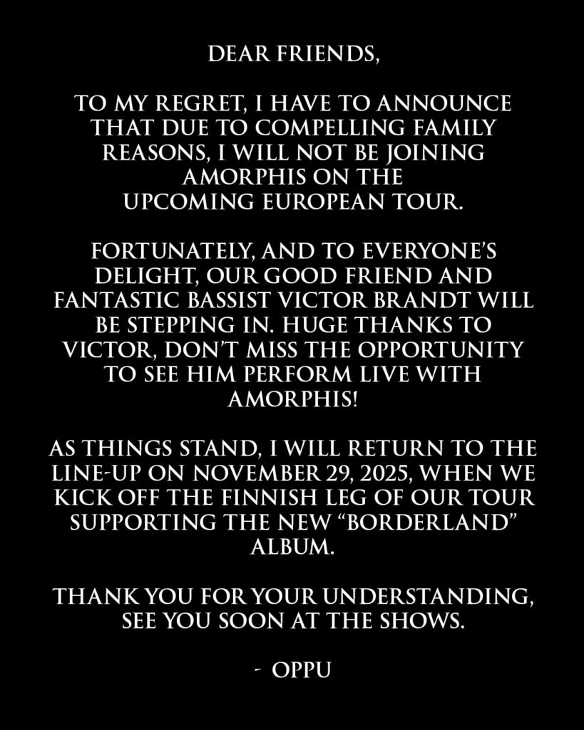 amorphis-olli-tour-819x1024 Amorphis: Olli-Pekka Laine verpasst Europatour – Victor Brandt springt ein!